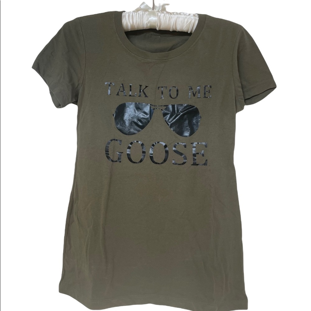 Talk to Me Goose Top Gun olive medium T-Shirt maverick Tom Cruise sunglasses